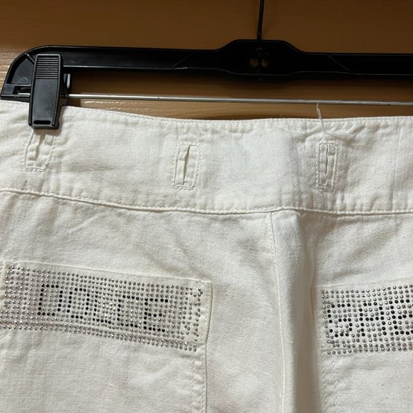 ❣️LIKE NEW❣️Dolce & Gabbana White Pants Made in Italy Size S Linen Cotto… - Picture 7 of 11